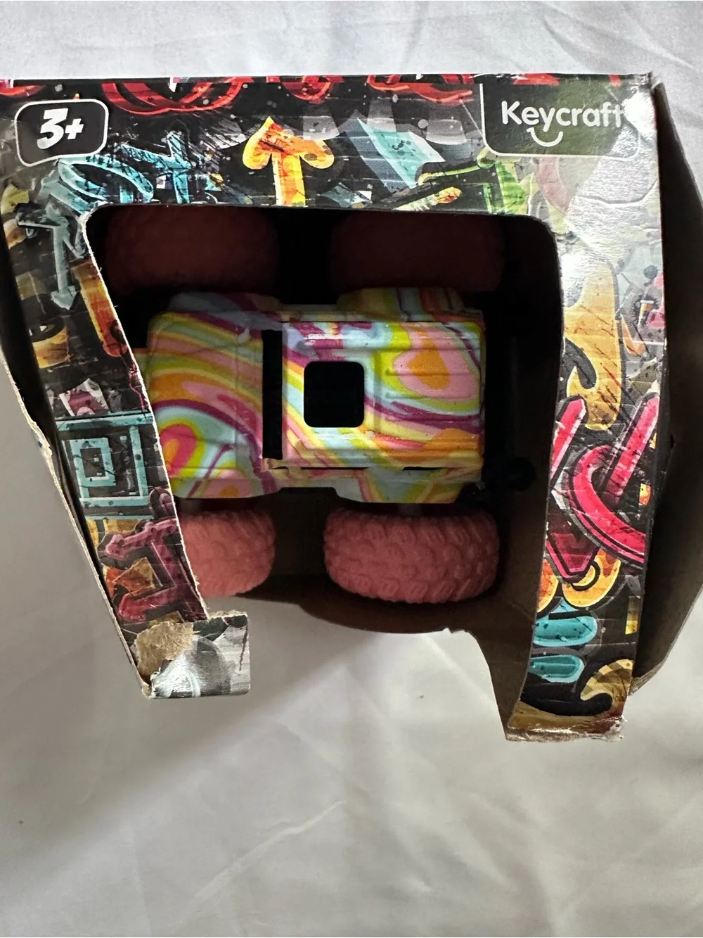 Keycraft Rocking Monster Truck Pink Tie Dye Wheels NIB